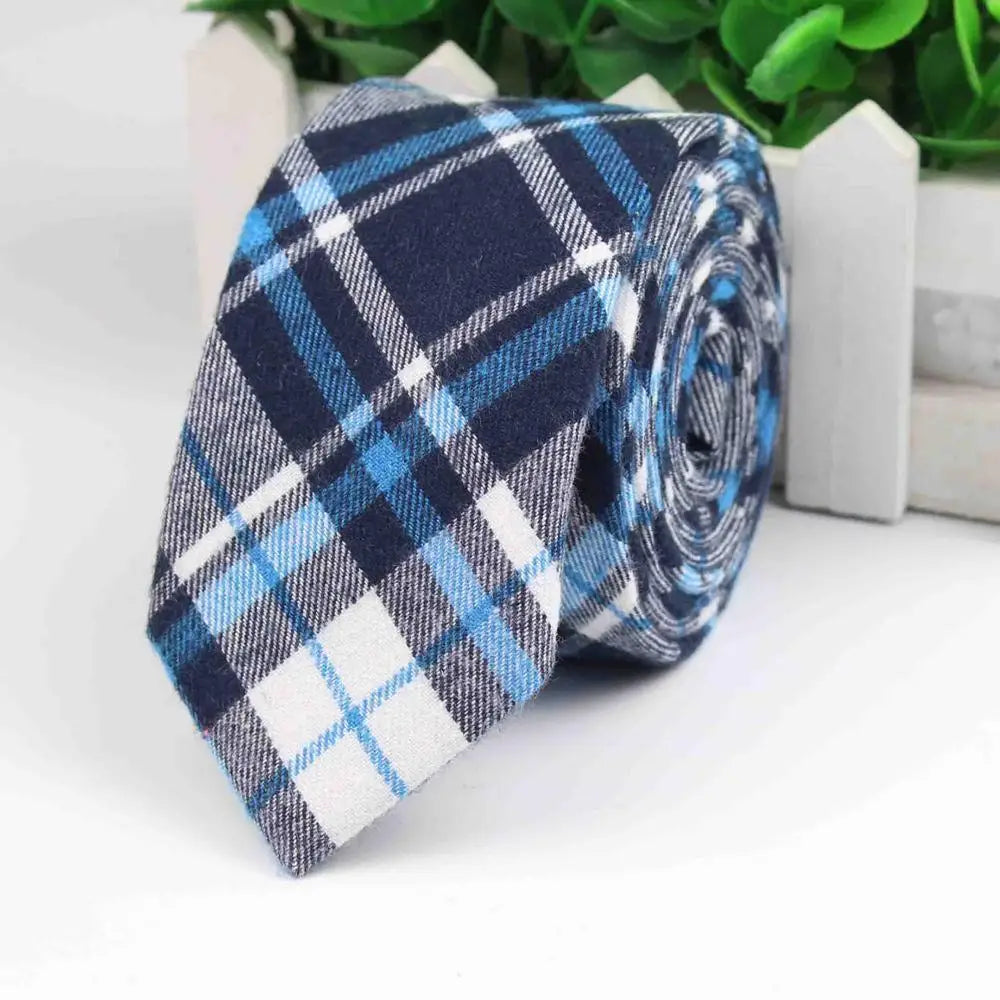 Fashion Tie Classic Men's Plaid Necktie Casual Tartan Suit Bowknots Ties Male Cotton Skinny Slim Ties Colourful Cravat