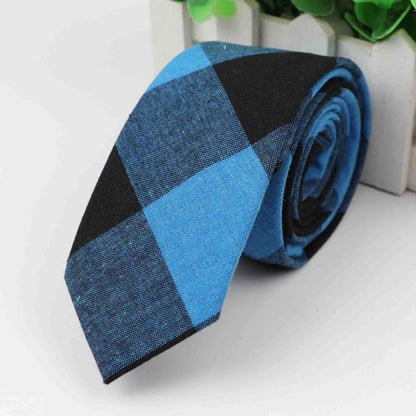 Fashion Tie Classic Men's Plaid Necktie Casual Tartan Suit Bowknots Ties Male Cotton Skinny Slim Ties Colourful Cravat