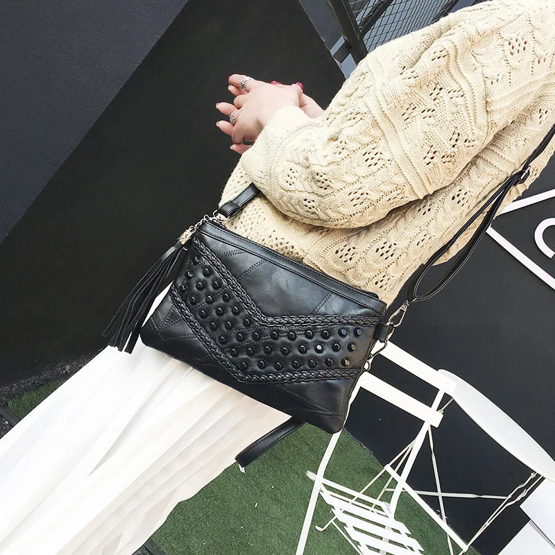 Fashion Tassel Women's Bags Luxury Fringed Handbags Leather Women Messenger Bag For Girls Crossbody Bag Females Clutches