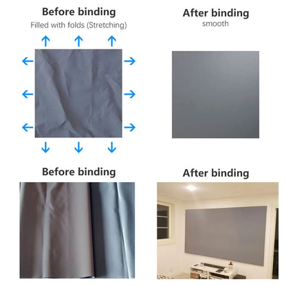 Salange Projector Screen,60 100 120 Inch Reflective Fabric Cloth Projection Screen For YG300 Projetor XGIMI DLP LED Home Theater