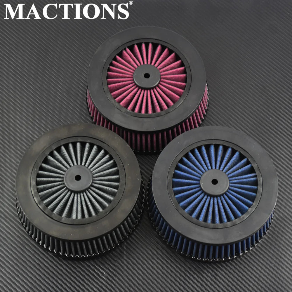 Grey Red Blue Filter Element Repalecment For Harley Sportster 883 1200 XL Touring Road King Glide FL Softail Dyna Fat Boy Ultra