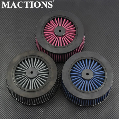 Grey Red Blue Filter Element Repalecment For Harley Sportster 883 1200 XL Touring Road King Glide FL Softail Dyna Fat Boy Ultra