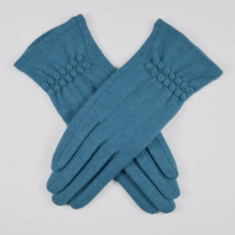 [BYSIFA] Winter Cashmere Wool Gloves Women New Soft Elegant Mittens Gloves Top Grade Thick Warm Touch Screen Ladies Gray Gloves