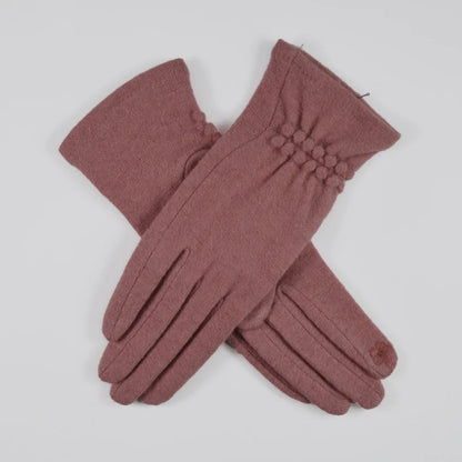 [BYSIFA] Winter Cashmere Wool Gloves Women New Soft Elegant Mittens Gloves Top Grade Thick Warm Touch Screen Ladies Gray Gloves