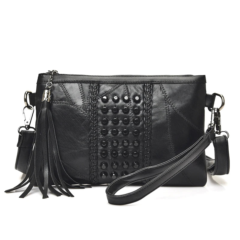Fashion Tassel Women's Bags Luxury Fringed Handbags Leather Women Messenger Bag For Girls Crossbody Bag Females Clutches