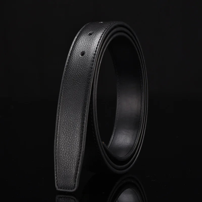 Male Automatic Buckle Belts No Buckle Belt Men Fashion Casual High Quality Belt Male Genuine Leather Luxury Brand Waistband