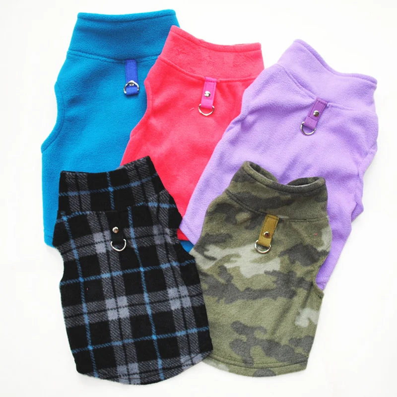 Warm Winter Dog Clothes Fleece Vest for Dog Puppy Fleece Clothing Soft Plaid Costume Doggy Autumn Winter Animal Pet Jacket Coat