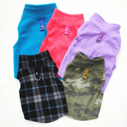 Warm Winter Dog Clothes Fleece Vest for Dog Puppy Fleece Clothing Soft Plaid Costume Doggy Autumn Winter Animal Pet Jacket Coat