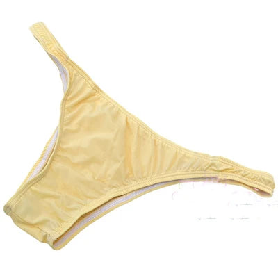 Ice Silk Men's Bikini Underwear Low-waist Male Panties Sexy Translucent  Briefs 16 Colors