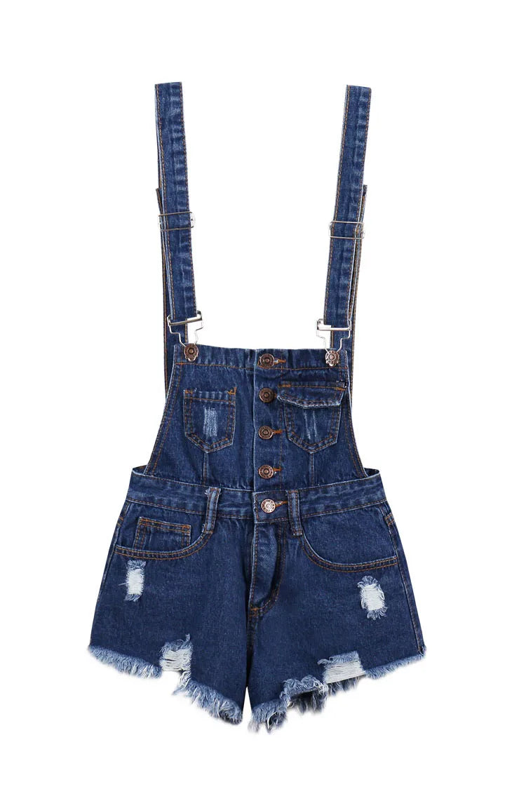 Women's Denim Overalls, Female Jumpsuit, Denim Rompers, Playsuit, Straps, Shorts, Fashion