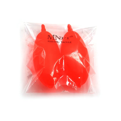 MNFT 4Pcs Red Big Belly Plastic Sea Fishing Floats With Hole Large Buoyancy Fishing Float Tackle Tool Size S L