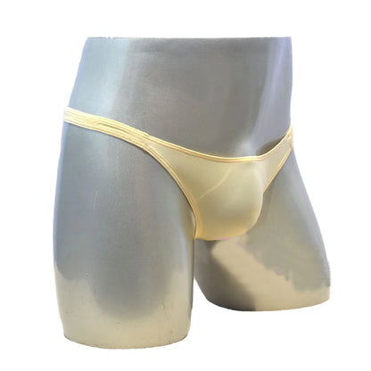 Ice Silk Men's Bikini Underwear Low-waist Male Panties Sexy Translucent  Briefs 16 Colors