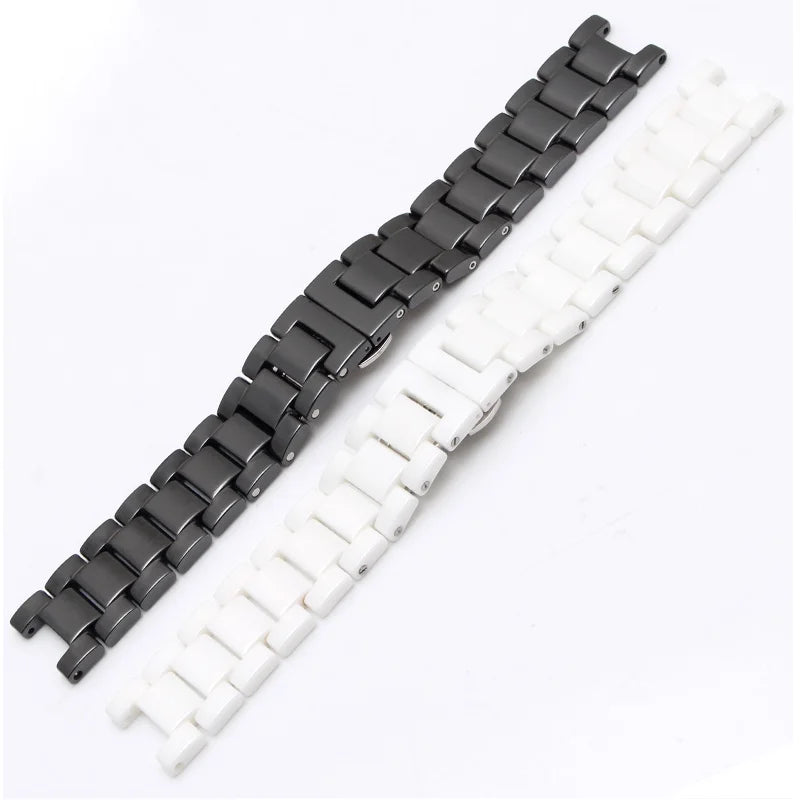 BRETA concave ceramic strap 20*11 18*10 16*9mm watch band  bracelet for gucci omega GC Guess Dior  Pasha
