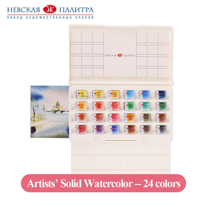 Russia White Nights Solid Watercolor Paints Conem Sonnet Student/Artist Grade Painting Water Color Pigments 12/16/24/36 Colors