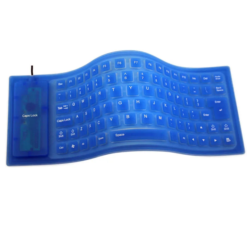 Gaming Keyboard 85-key Silicone Mute Soft Keyboard  Folding Waterproof Keyboard Portable Mini Wired Keyboard Computer Keyboard