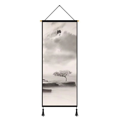 Chinese Landscape Decorative Painting Living Room Tapestry Wall Art Home Decor Canvas Poster Background Scroll Wall Paintings