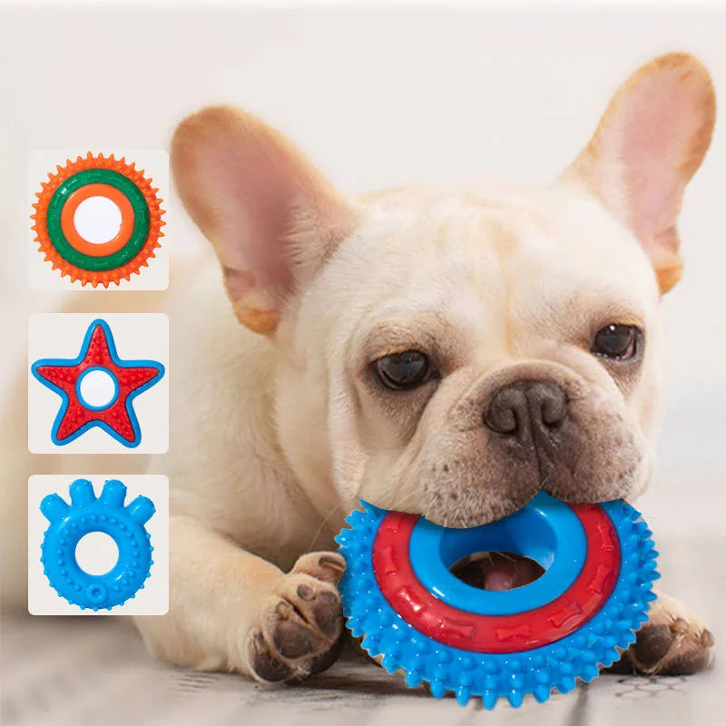Teething Puppy Dog Chew Toy for Small Dogs Safety Rubber Pet Toys Chihuahua Cat Playing Ball Accessories Suministros Para Perros