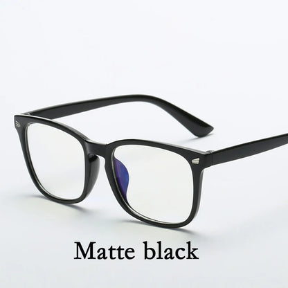 Fashion Unisex Square Glasses Plain Glasses Full Frame Glasses for Men and Women Radiation Protection Optical Glasses