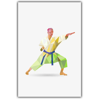 Decorative Canvas Painting Poster Geometric Athlete Wall Art Picture Home Decor