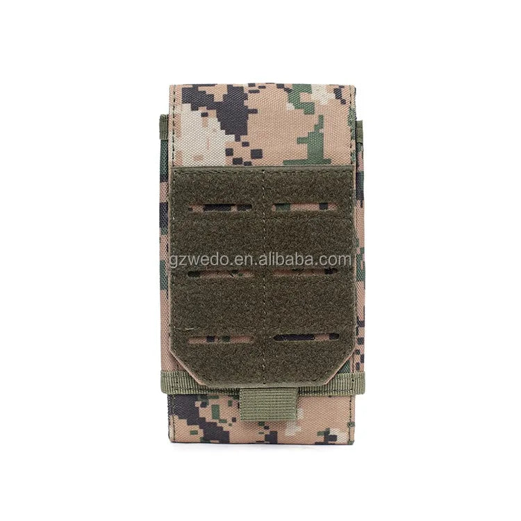 Laser Cut Tactical Molle Cell Phone Pouch, Universal EDC Carry Heavy Duty Loop Mobile Phone Belt Holster Cover Molle Small Pouch