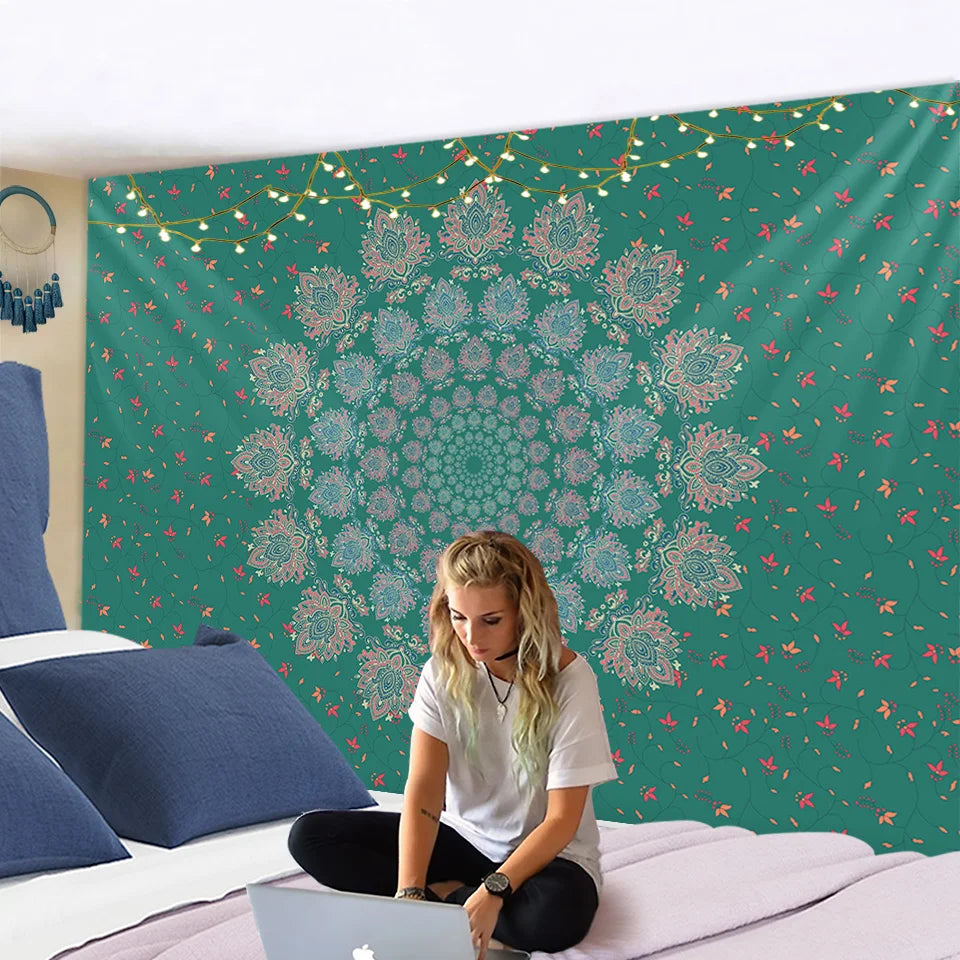 Mandala Tapestry Beach Yoga Mat Bedspread Table Cloth Hot New Decorative Wall Hanging Bohemia Indian Hippie Home 210x148cm