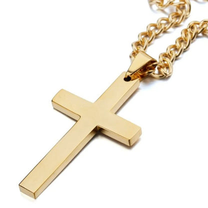 Vintage Cross Pendant Necklace Stainless Steel Necklace New Design Black Chain Pendant Necklace Men Women Necklace