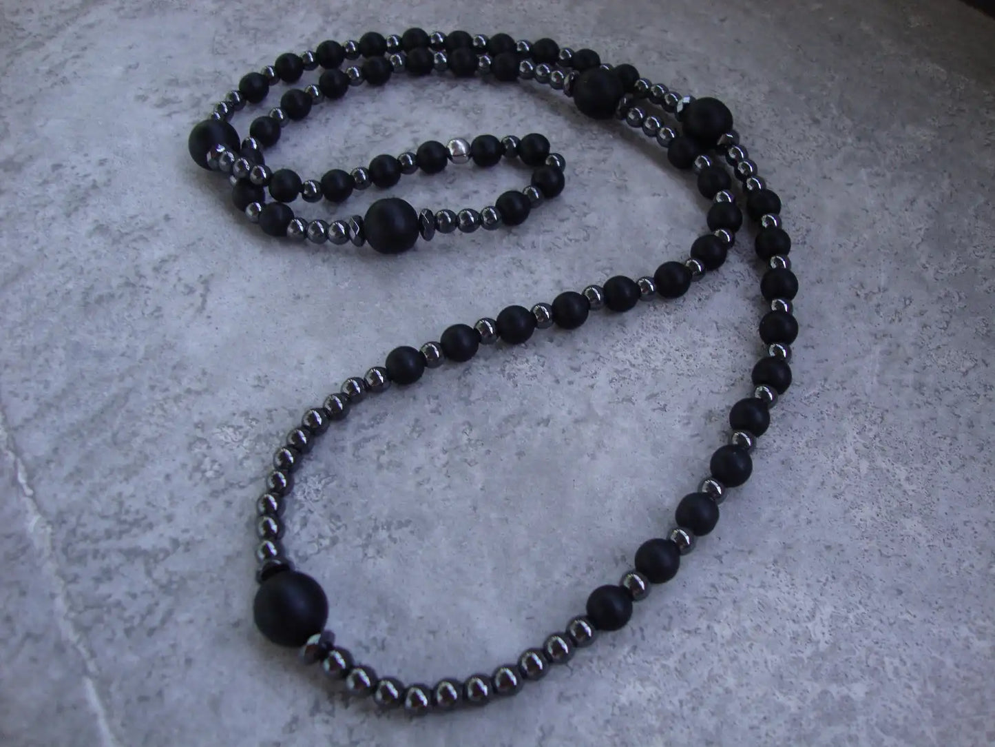 Mens Tribal Necklace, Mens Surf Necklace, Mens Boho Necklace Mens Necklace, Tiger's Eye Black Onyx Mens Necklace
