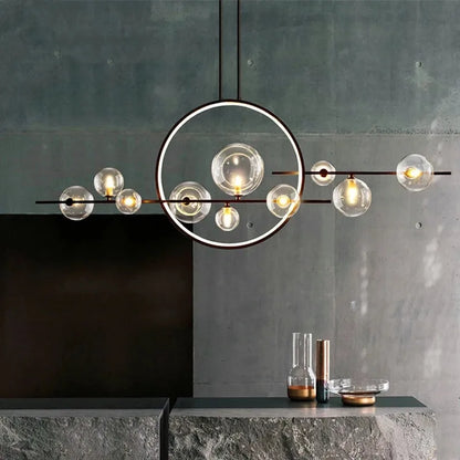 Modern Restaurant Glass Magic Bean Chandelier Nordic Bedroom bar New Aluminum Lamp