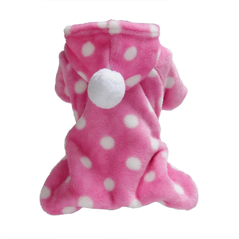 Pet Dog Cat Clothes Fleece Jumpsuit Winter Puppy Four Legs Clothing Warm Pajamas Pet Clothing Dog Yorkshire Chihuahua Costume