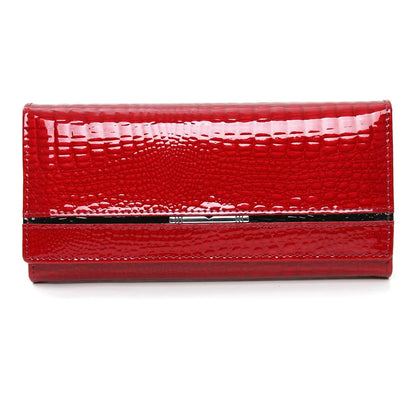Genuine Leather Wallet Women Alligator Ladies Leather Wallet Famous Brand Real Cowhide Women Purses Long Female Clutch Bag