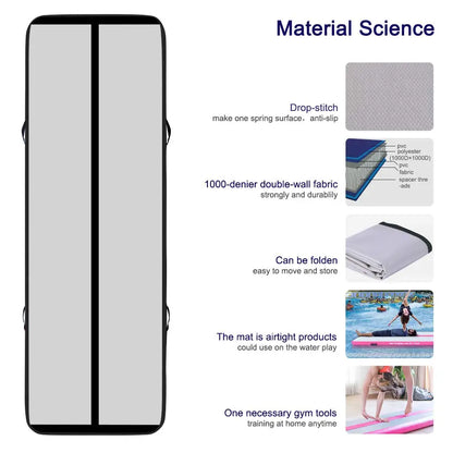 Inflatable Air Track Inflatable Gymnastics Tumble Track Gym Mat 9x2m for Air Floor Yoga Mat for Outdoor Sports