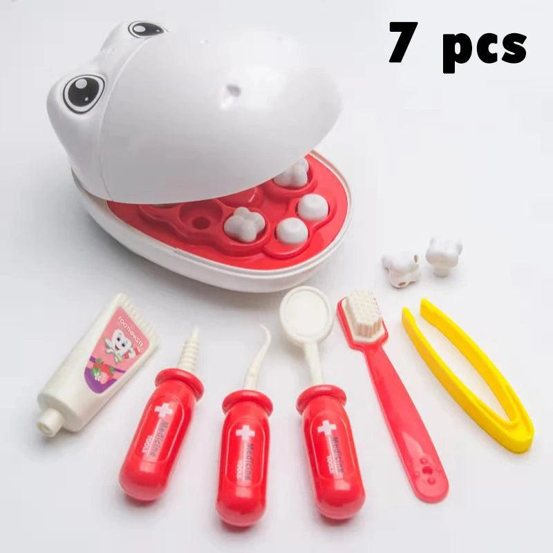 Pet Dentist Toy Pretend Play Doctor Educationa Toys for Children Simulation Medicine Tooth Extraction Teeth Model Gifts For Kids
