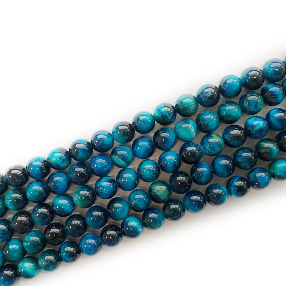 Silver Lion Head Gemstone Beads Stretch Bracelet for Women Men Handmade Crystal Beaded Elastic Healing Power Stone Jewelry