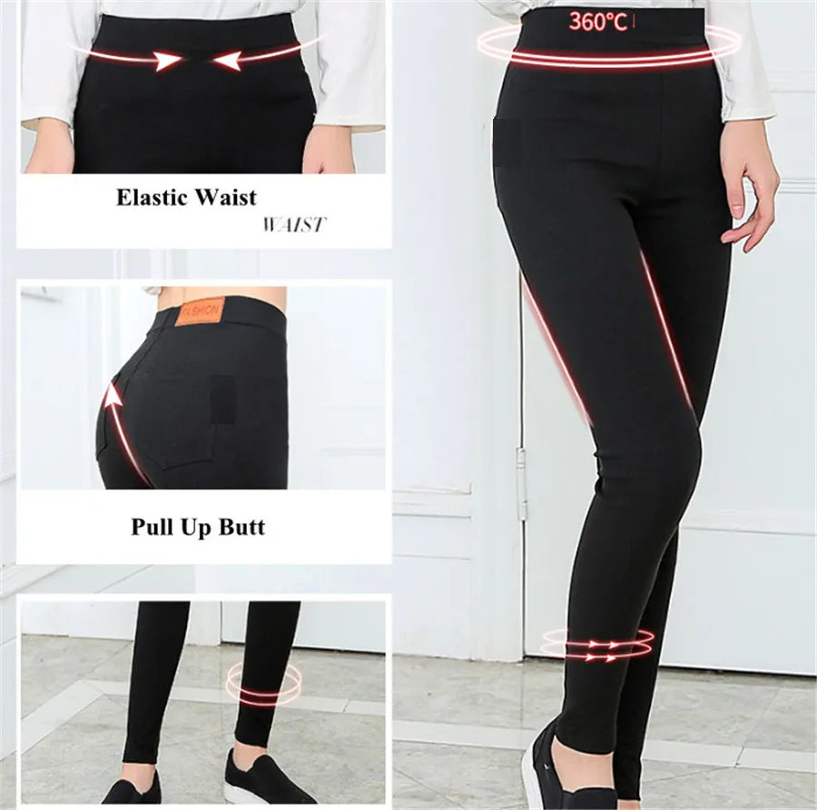 Women Stretchy Skinny Pants for Short Petite Pull-On Casual Ease Comfort Tummy Control 3XS XXS  2XL 3XL Plus Black Stretch Pants