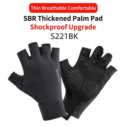 ROCKBROS Cycling Gloves Breathable Shockproof Bike Gloves Summer Half Finger Gloves MTB Mountain Bicycle Gloves Sports Gloves