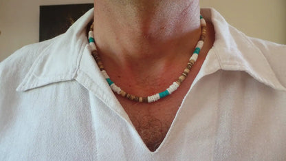 Mens Beaded necklace Necklace African Necklace Surfer necklace Mens necklace