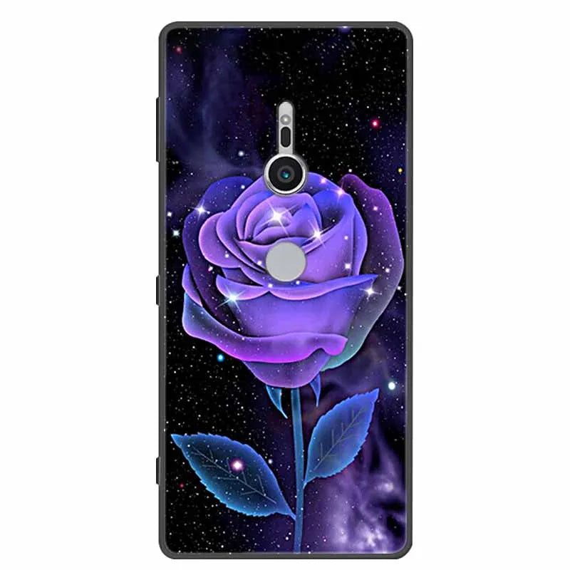 Case For Sony Xperia XZ1 XZ2 XZ3 Cover Silicone Painted Soft Phone Back Cases for Sony XZ2 Compact Premium Protective Funda Capa
