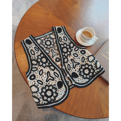 2022 Oem Woman Spring Summer Superimposed Knit Sweaters Vests Y2k Waistcoat Sleeveless Clothes New Vintage Crop Tops Cardigan
