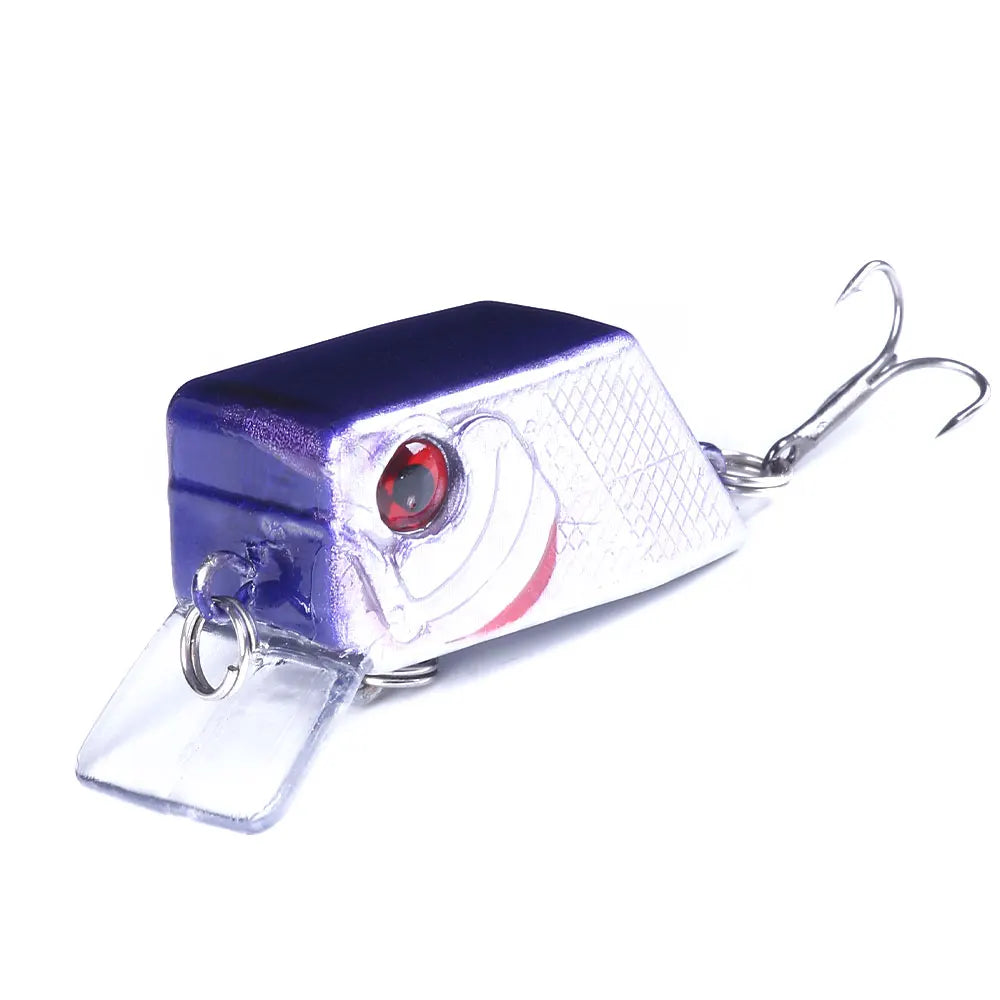 Hengjia 4.5cm 7g Square Crankbait Fishing Wobbler Diving Swimming Bait for Bass Pike Artificial Fishing Tackle