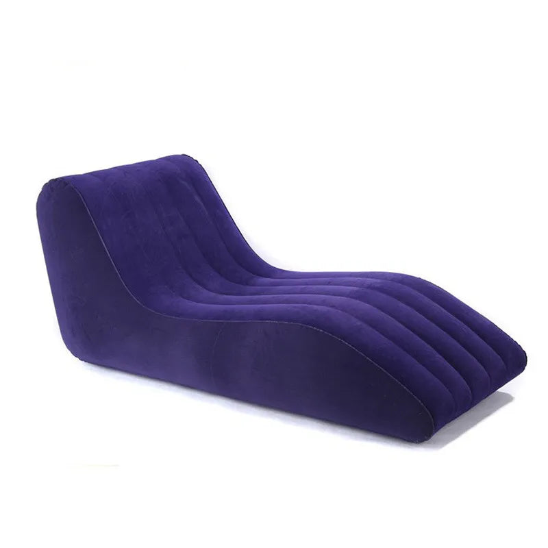 Leisure Inflatable Sofa Thickened Creative Flock Lazy Sofa S Type Adult Sofa Recliner