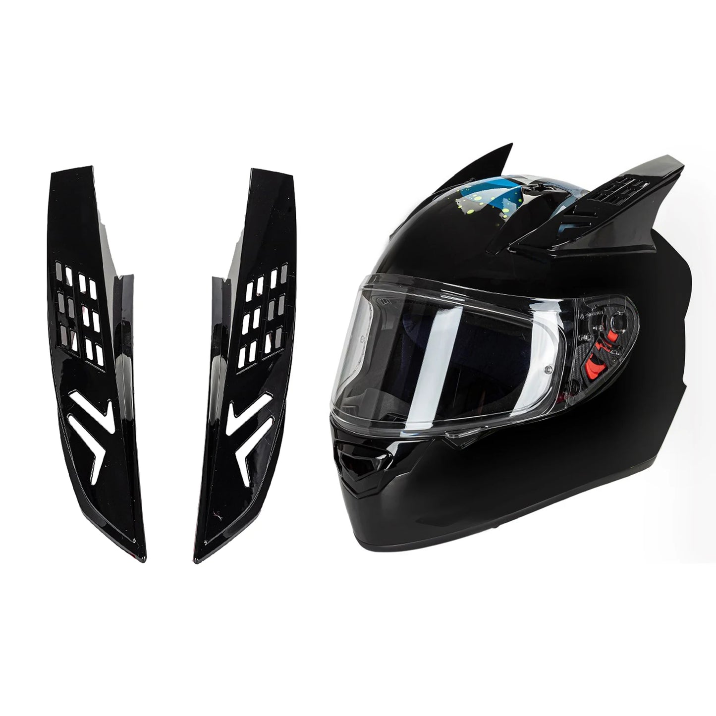 Motorcycle Helmet Ears Horns Punk Protective Decorative Stylish Motorbike Accessories Strong Adhesive Decor Parts
