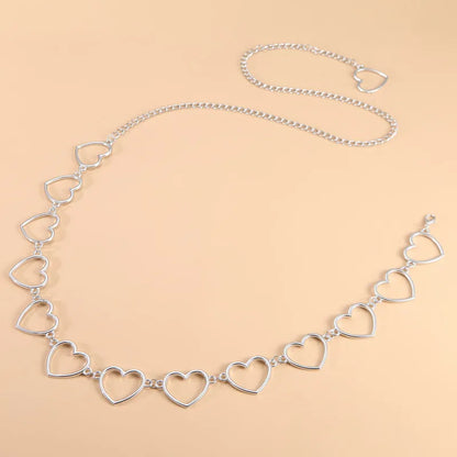 Sexy Body Waist Chain Jewelry For Women Fashion Minimalism Belly Belt Simple Heart Chain Bohemia Summer Beach Vacation Bijoux