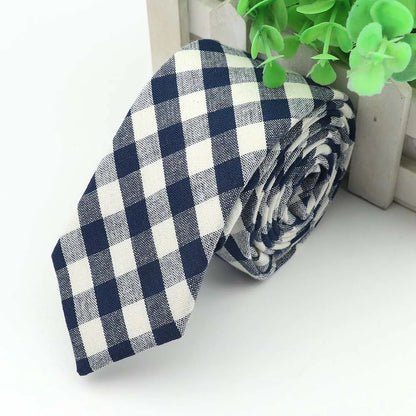 Fashion Tie Classic Men's Plaid Necktie Casual Tartan Suit Bowknots Ties Male Cotton Skinny Slim Ties Colourful Cravat