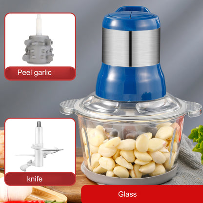 Multfunctional Garlic Peeler Household Electric Meat Grinder Garlic Shredder  Fruit and Vegetable Chopper Kitchen Tool