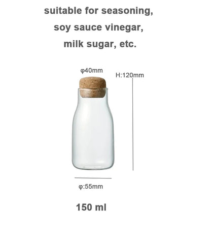 Glass seal jar transparent  coffee storage jar cork household glass tea Kitchen jar Glass sealed tank glass food storage jars