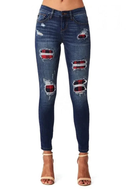 Hot sale women's ripped leopard print jeans Fashion stretch Skinny denim pencil pants Street casual hipster jeans S-2XL