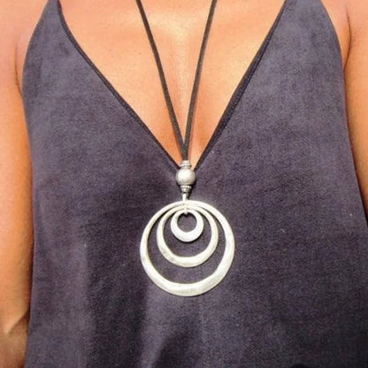 Boho Necklace Leather Cord Necklace Long Necklace Boho