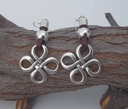 turquoise earrings jewelry dangle earrings boho earrings ethnic earrings leather Earrings big leather Earrings