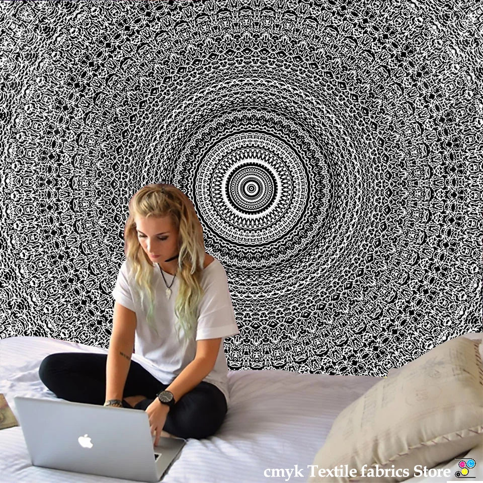 Mandala Tapestry Beach Yoga Mat Bedspread Table Cloth Hot New Decorative Wall Hanging Bohemia Indian Hippie Home 210x148cm