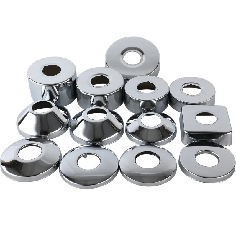 2PCS 1/2"3/4"Faucet Decorative Cover Stainless Steel Water Pipe Connector Heighten Valve Panel Shower Kitchen Faucet Accessories